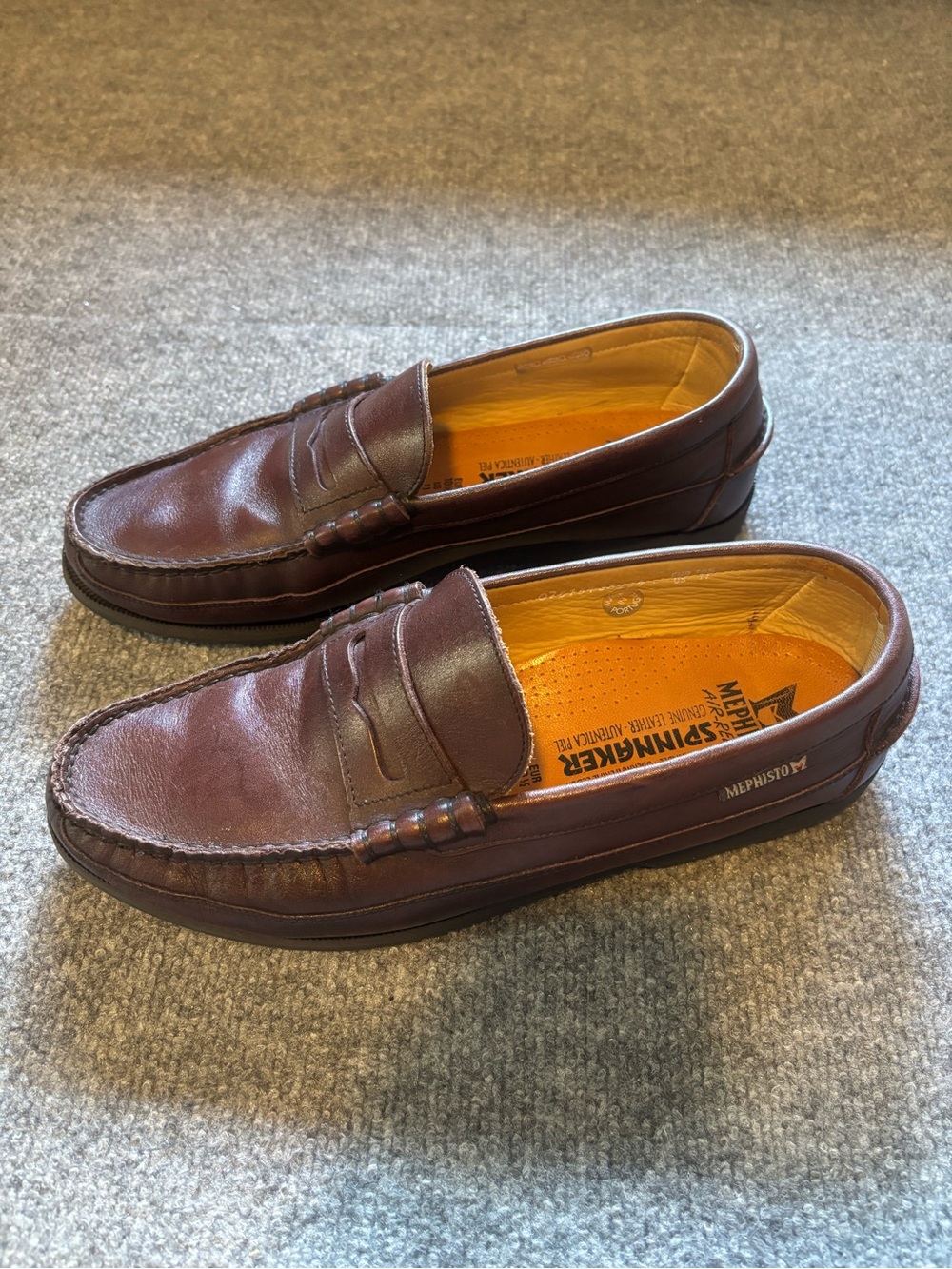 MEPHISTO Air Relax Spinnaker Brown Leather Slip On Loafers Men’s Size 11 US